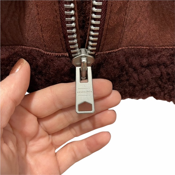 ♦️SOLD♦️ALLSAINTS Asher Shearling Biker Jacket - Picture 14 of 16